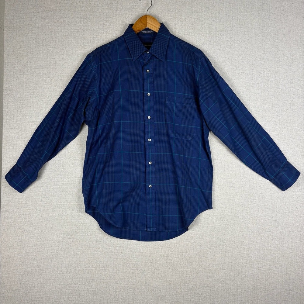 Vtg Reynolds Penland Flannel Mens M Long Sleeve Plaid Pima Cotton Grunge